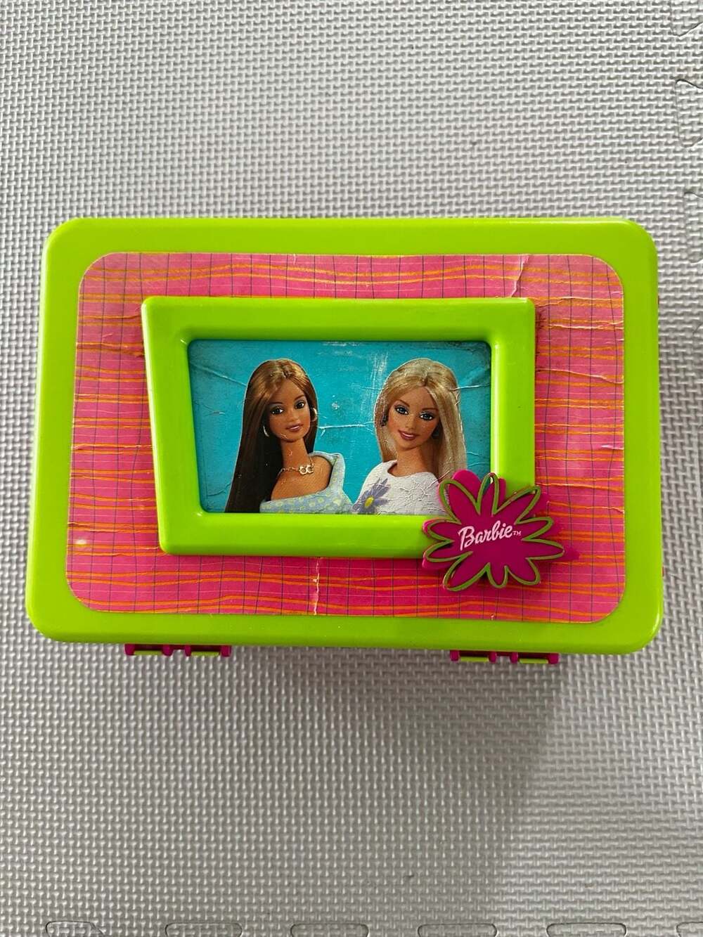 Shakespeare Barbie Fishing Tackle Box Pink and Lime Green